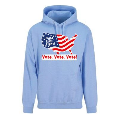 Fight Fight Fight! Vote Vote Vote! Trump Elon 2024 Unisex Surf Hoodie