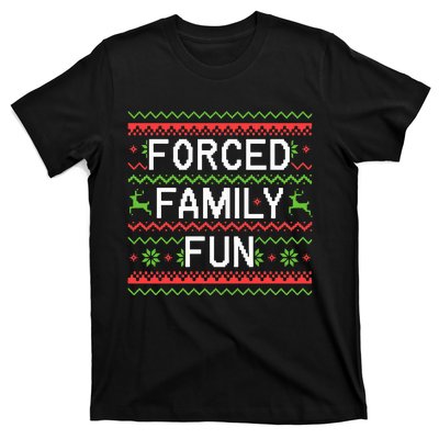 Family Forced Fun Funny Sarcastic Christmas Pajama Family  T-Shirt