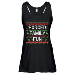 Family Forced Fun Funny Sarcastic Christmas Pajama Family  Ladies Essential Flowy Tank