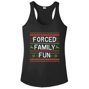 Family Forced Fun Funny Sarcastic Christmas Pajama Family  Ladies PosiCharge Competitor Racerback Tank