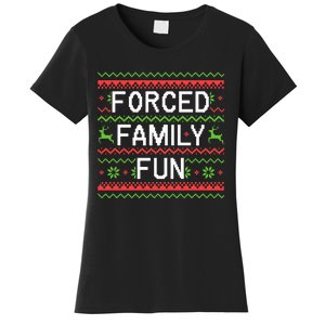 Family Forced Fun Funny Sarcastic Christmas Pajama Family  Women's T-Shirt