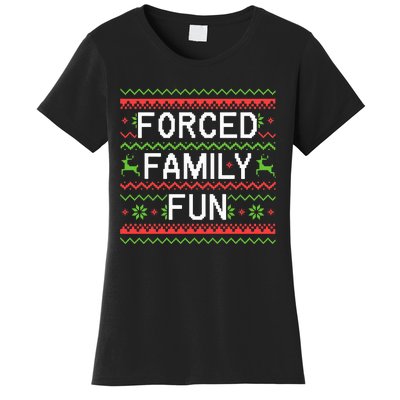 Family Forced Fun Funny Sarcastic Christmas Pajama Family  Women's T-Shirt