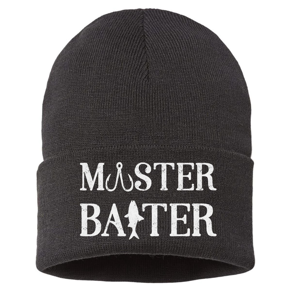 Fishermen Funny Fishing Master Baiter Sustainable Knit Beanie