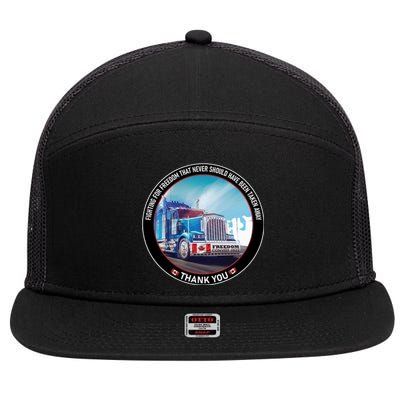 Fighting For Freedom Convoy 22 Candian 7 Panel Mesh Trucker Snapback Hat