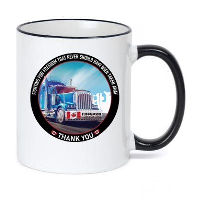 Fighting For Freedom Convoy 22 Candian 11oz Black Color Changing Mug