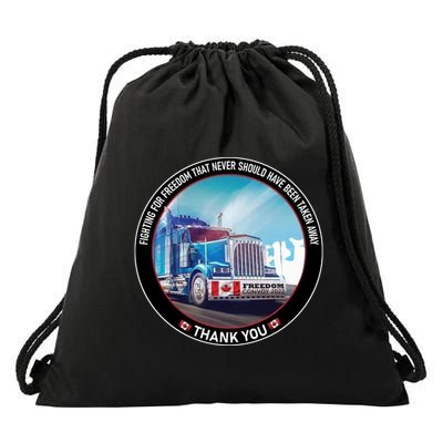 Fighting For Freedom Convoy 22 Candian Drawstring Bag
