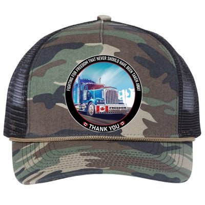 Fighting For Freedom Convoy 22 Candian Retro Rope Trucker Hat Cap