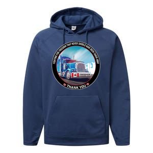 Fighting For Freedom Convoy 22 Candian Performance Fleece Hoodie