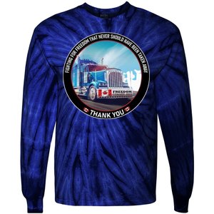 Fighting For Freedom Convoy 22 Candian Tie-Dye Long Sleeve Shirt