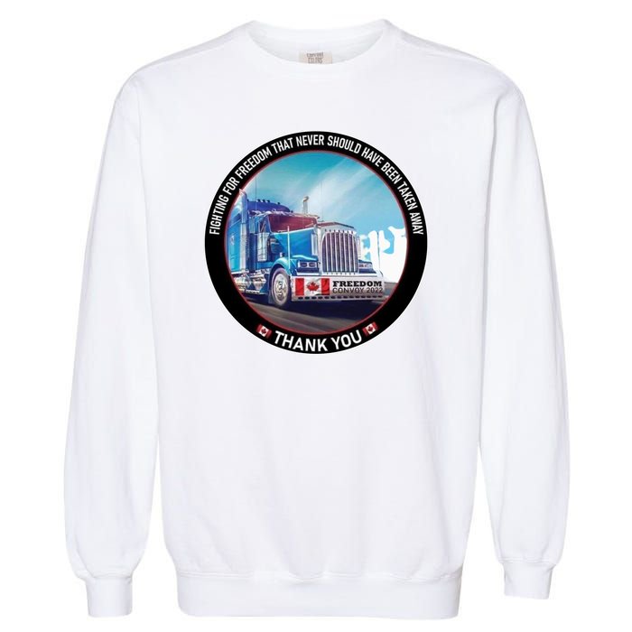 Fighting For Freedom Convoy 22 Candian Garment-Dyed Sweatshirt