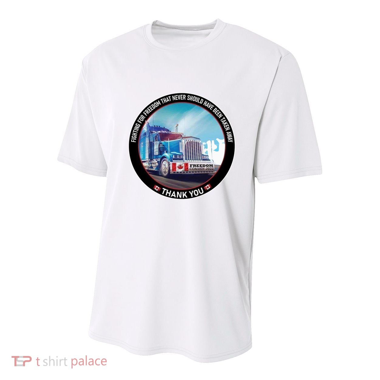 Fighting For Freedom Convoy 22 Candian Youth Performance Sprint T-Shirt