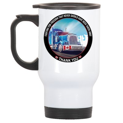 Fighting For Freedom Convoy 22 Candian Stainless Steel Travel Mug