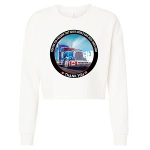 Fighting For Freedom Convoy 22 Candian Cropped Pullover Crew