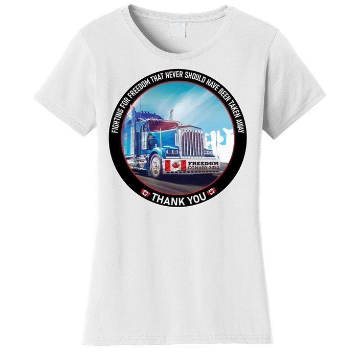 Fighting For Freedom Convoy 22 Candian Women's T-Shirt