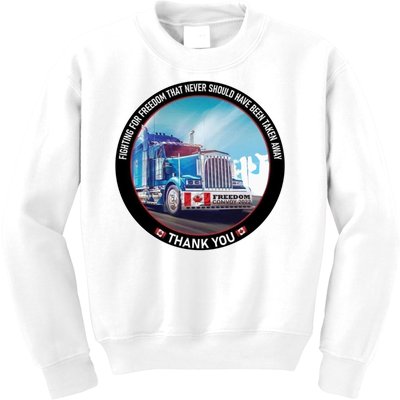 Fighting For Freedom Convoy 22 Candian Kids Sweatshirt