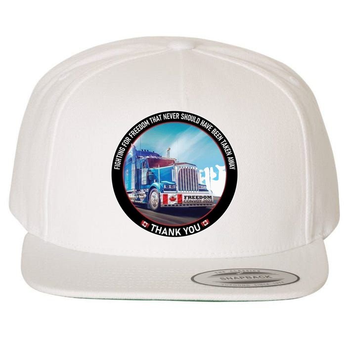 Fighting For Freedom Convoy 22 Candian Wool Snapback Cap