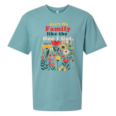 Funny Family Flowers AinT No Family Like The One I Got Sueded Cloud Jersey T-Shirt