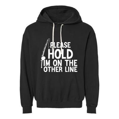 Fishing Fisherman Garment-Dyed Fleece Hoodie