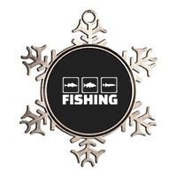 Fishing fish Metallic Star Ornament