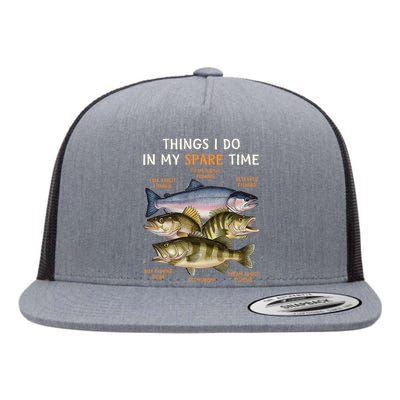 Funny Fishing Flat Bill Trucker Hat