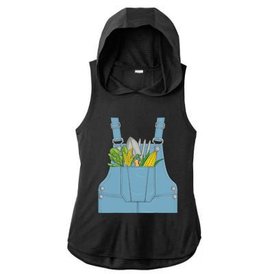 Farmer Farm Farming Life Halloween Costume Ladies PosiCharge Tri-Blend Wicking Draft Hoodie Tank