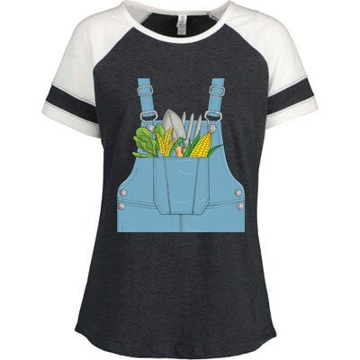 Farmer Farm Farming Life Halloween Costume Enza Ladies Jersey Colorblock Tee