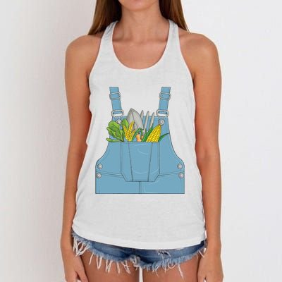 Farmer Farm Farming Life Halloween Costume Women's Knotted Racerback Tank