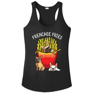 Funny Frenchie Fries French Bulldog Lover Men Women Ladies PosiCharge Competitor Racerback Tank