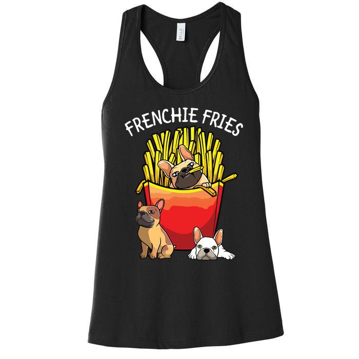 Funny Frenchie Fries French Bulldog Lover Men Women Women's Racerback Tank