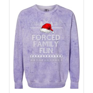 Forced Family Fun Ugly Christmas Colorblast Crewneck Sweatshirt