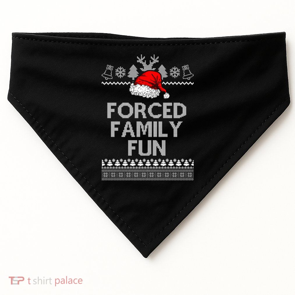 Forced Family Fun Ugly Christmas USA-Made Doggie Bandana