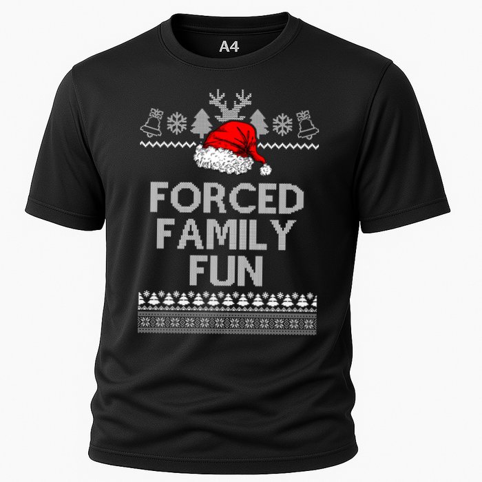 Forced Family Fun Ugly Christmas Cooling Performance Crew T-Shirt