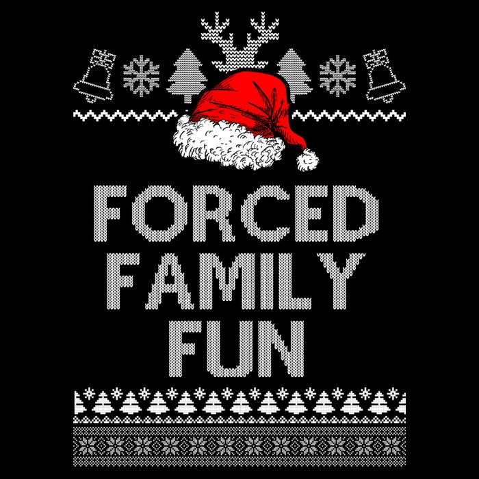 Forced Family Fun Ugly Christmas Cooling Performance Crew T-Shirt