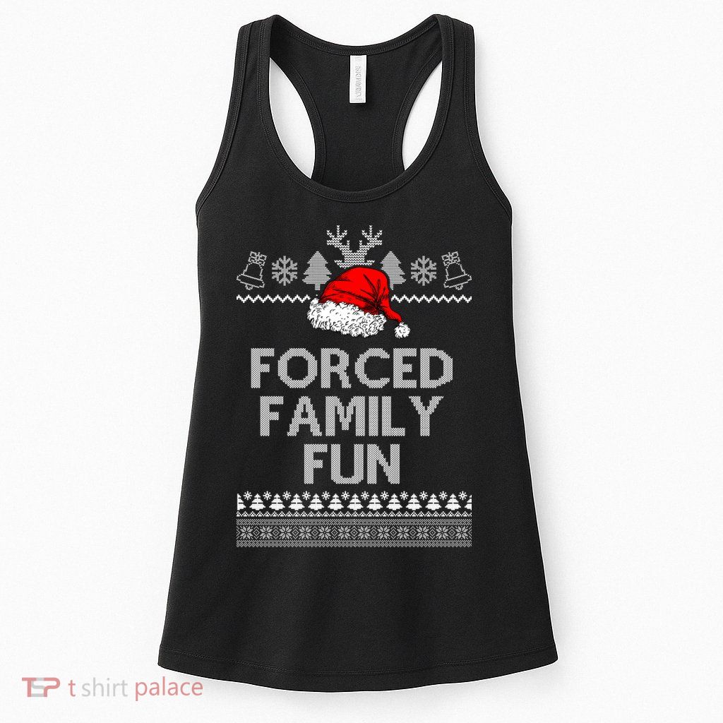 Forced Family Fun Ugly Christmas Women's Racerback Tank