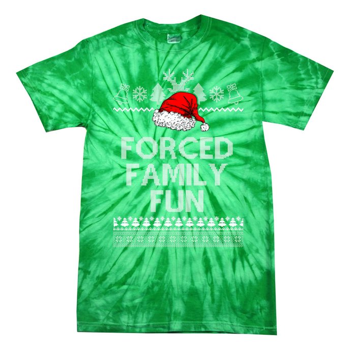 Forced Family Fun Ugly Christmas Tie-Dye T-Shirt