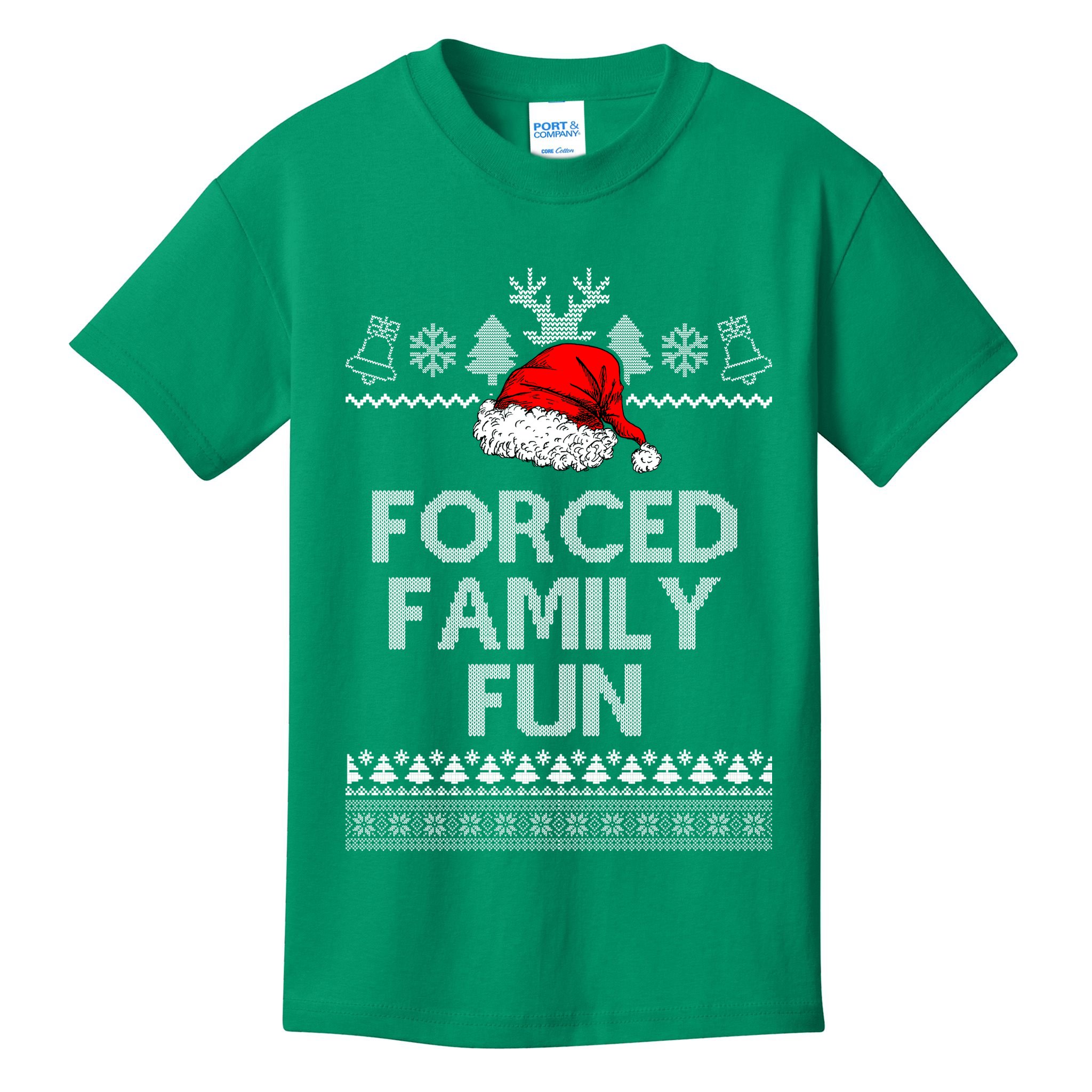 Forced Family Fun Ugly Christmas Kids T-Shirt