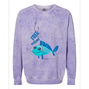 Funny Fish Free Piercing Colorblast Crewneck Sweatshirt