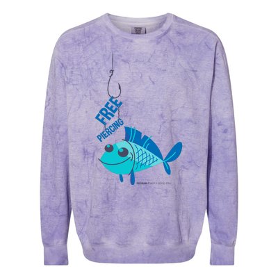 Funny Fish Free Piercing Colorblast Crewneck Sweatshirt