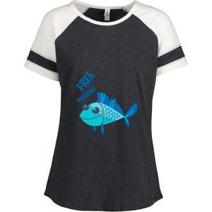 Funny Fish Free Piercing Enza Ladies Jersey Colorblock Tee