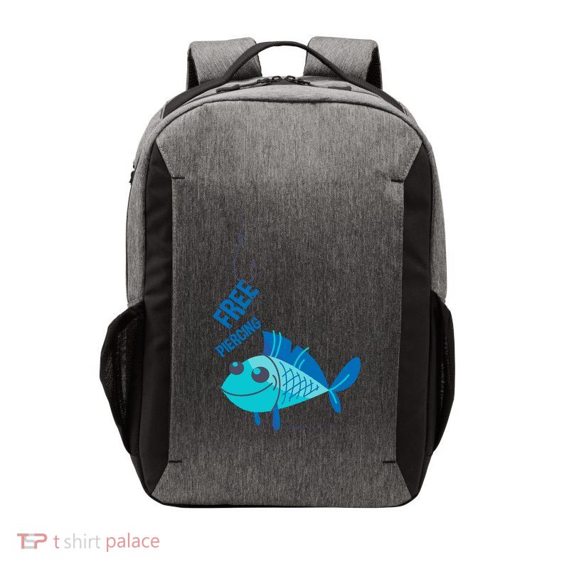 Funny Fish Free Piercing Vector Backpack