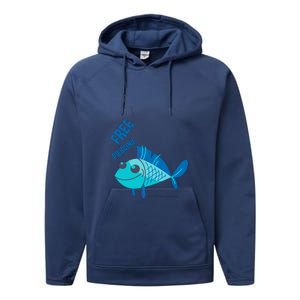 Funny Fish Free Piercing Performance Fleece Hoodie