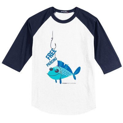 Funny Fish Free Piercing Baseball Sleeve Shirt