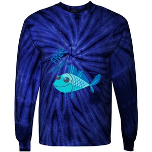 Funny Fish Free Piercing Tie-Dye Long Sleeve Shirt