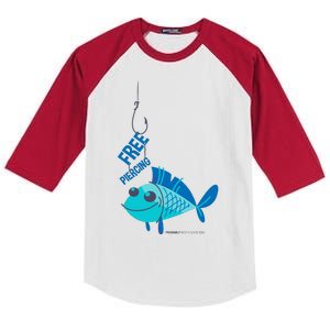 Funny Fish Free Piercing Kids Colorblock Raglan Jersey