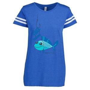 Funny Fish Free Piercing Enza Ladies Jersey Football T-Shirt