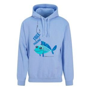 Funny Fish Free Piercing Unisex Surf Hoodie