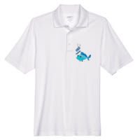 Funny Fish Free Piercing Men's Origin Performance Pique Polo