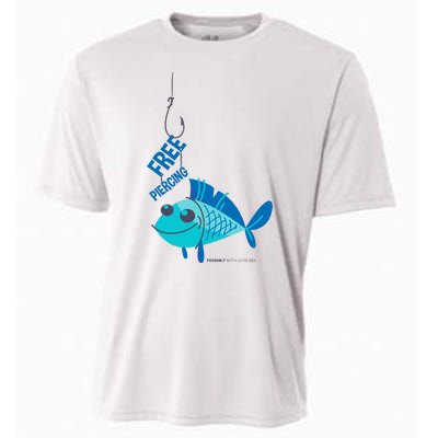 Funny Fish Free Piercing Cooling Performance Crew T-Shirt