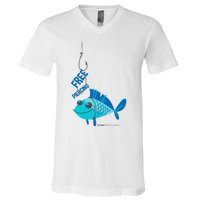 Funny Fish Free Piercing V-Neck T-Shirt