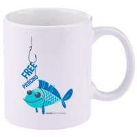 Funny Fish Free Piercing 11oz C Handle Ceramic Mug